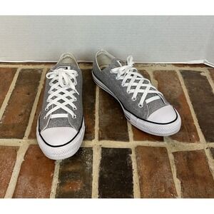 Converse CT ALL STAR Low-top Sneakers Gray Metallic Silver Threads Glitter Sz 10